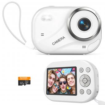 Digital Camera for Teens, 4K Videos 48MP Photos, Auto Focus, WiFi Transfer, 32GB Card, Kentfaith