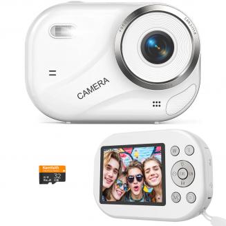 Digital Camera for Teens, 4K Videos 48MP Photos, Auto Focus, WiFi Transfer, 32GB Card, Kentfaith