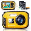 4K 48MP Waterproof Digital Camera 10m Dual-Screen