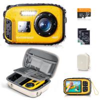 Underwater Camera for Kids 4K 48MP, 10FT/3M Waterproof, Dual Screen, for Snorkeling Swimming Kentfaith