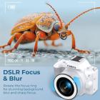 Compact Camera for Travel, 2K Videos 48MP Photos 16X Zoom, 12 LEDs Fill Light, DSLR-like Bokeh,, EIS Stabilization, Kentfaith Digital Camera for Travel, Vlog, TikTik