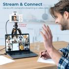 Compact Camera for Travel, 2K Videos 48MP Photos 16X Zoom, 12 LEDs Fill Light, DSLR-like Bokeh,, EIS Stabilization, Kentfaith Digital Camera for Travel, Vlog, TikTik
