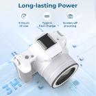 Compact Camera for Travel, 2K Videos 48MP Photos 16X Zoom, 12 LEDs Fill Light, DSLR-like Bokeh,, EIS Stabilization, Kentfaith Digital Camera for Travel, Vlog, TikTik