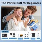 4K 64MP Digital Camera Dual Screen Selfie, 18X Zoom, 32GB Card & 2 Batteries for Beginners YouTube Vlog, Kentfaith