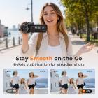 8K Camcorder, 15PCS Complete Kit, with Sony CMOS Sensor, 18X Zoom, HDMI Output for Live Streaming, WiFi Transfer, 2 Batteries, Tripod Included, for Vlogs, Family Memories, Content Creation, Kentfaith