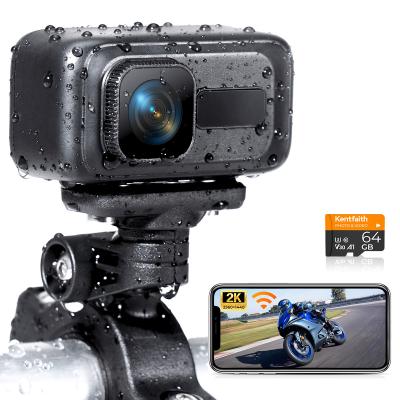 Motorcycle Dash Cam with 2K Resolution 140° Wide Angle WiFi Control USB Power Kentfaith