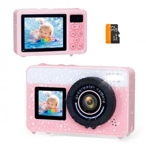 Underwater Camera for Kids 4K 48MP, 10FT/3M Waterproof, Dual Screen, for Snorkeling Swimming Kentfaith