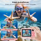 Underwater Camera for Kids 4K 48MP, 3M Waterproof, Dual Screen, for Snorkeling Swimming, Includes EVA Storage Case, Tripod, Kentfaith