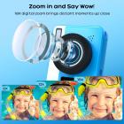 Underwater Camera for Kids 4K 48MP, 3M Waterproof, Dual Screen, for Snorkeling Swimming, Includes EVA Storage Case, Kentfaith
