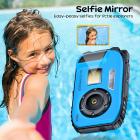 Underwater Camera for Kids 4K 48MP, 10FT/3M Waterproof, Dual Screen, for Snorkeling Swimming Kentfaith