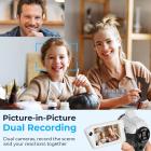 5K Video Camera with 75MP Photos, 8X Optical Zoom, WiFi Transfer, Foldable Tripod, Wireless Mic, Dual Batteries, Support PIP Record, Kentfaith