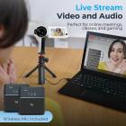 5K Video Camera with 75MP Photos, 8X Optical Zoom, WiFi Transfer, Foldable Tripod, Wireless Mic, Dual Batteries, Support PIP Record, Kentfaith