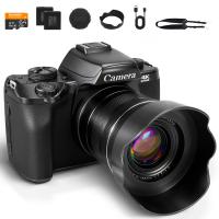 5K 75MP Digital Camera for Photography, 20X Optical Zoom, WiFi Youtube Vlogging Camera with Autofocus & Dual Lens for Selfie, 4in Touchscreen Kentfaith