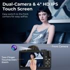 5K 75MP Digital Camera for Photography, 20X Optical Zoom, WiFi Youtube Vlogging Camera with Autofocus & Dual Lens for Selfie, 4in Touchscreen, 52mm Black Mist 1/4 + CPL Filter, Camera Tripod, Kentfaith