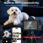 5K 75MP Digital Camera for Photography, 20X Optical Zoom, WiFi Youtube Vlogging Camera with Autofocus & Dual Lens for Selfie, 4in Touchscreen, 52mm Black Mist 1/4 + CPL Filter, Camera Tripod, Kentfaith