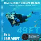 8K 90MP Waterproof Digital Camera 15m/49FT Undervann, Dual Screen for Selfie, Built-in WiFi, Tripod inkludert for Diving, Snorkeling, svømming, Surfing, #
