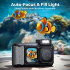 8K 90MP Waterproof Digital Camera 15m/49FT Undervann, Dual Screen for Selfie, bygget i WiFi, for Gudg, Snorkeling, svømming, Surfing, #
