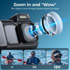 8K 90MP Waterproof Digital Camera 15m/49FT Undervann, Dual Screen for Selfie, Built-in WiFi, Tripod inkludert for Diving, Snorkeling, svømming, Surfing, #
