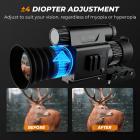 Visor Nocturno con Grabación de Video 4K, Alcance de Visión Nocturna IR de 300m, Zoom 5-20X con Modo PIP, Retícula de Calibración Cero, Kentfaith