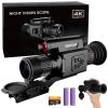 4K digitalt nattesynssigte til jagt, infrarødt sigte med 300 m rækkevidde, 5–20x zoom & PIP-tilstand, nulkalibreringssigtekorn, understøtter op til 512 GB, Kentfaith