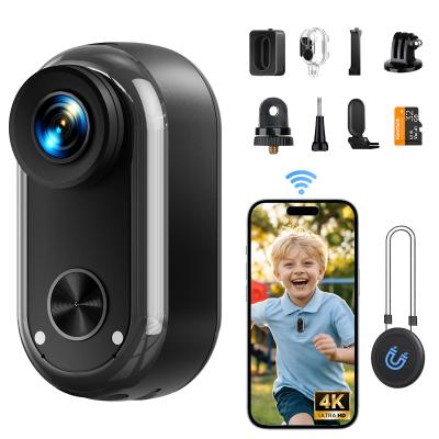4K 30FPS Mini Body Camera per Bambini, Animali Domestici, Dimensioni di un Pollice, Impermeabile 30M/96FT, EIS, Wi-Fi Integrato, Batteria 350 min, Angolo Obiettivo 145°, Registrazione POV a Mani Libere per Ciclismo, Vlogging, Spiaggia, Kentfaith