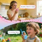 Walkie Talkies de Vídeo para Crianças, Alcance de 200M/656FT, Modificador de Voz, Câmera HD, Tela de 2 Polegadas, Brinquedos Recarregáveis para Interior e Exterior para Meninos e Meninas de 3-12 Anos, Pacote com 2, Kentfaith