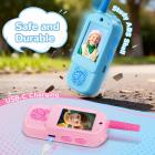 Walkie Talkies de Vídeo para Crianças, Alcance de 200M/656FT, Modificador de Voz, Câmera HD, Tela de 2 Polegadas, Brinquedos Recarregáveis para Interior e Exterior para Meninos e Meninas de 3-12 Anos, Pacote com 2, Kentfaith