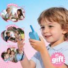 Walkie Talkies de Vídeo para Crianças, Alcance de 200M/656FT, Modificador de Voz, Câmera HD, Tela de 2 Polegadas, Brinquedos Recarregáveis para Interior e Exterior para Meninos e Meninas de 3-12 Anos, Pacote com 2, Kentfaith