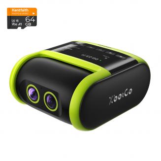 XbotGo Falcon All-in-One AI Action Camera, 4K Auto Tracking Sport Camera för fotboll, basket och fotboll, Dual-Lens Team Sports Recorder med Live Streaming, Ingen prenumeration krävs (Edge Green)