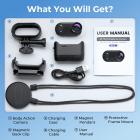 4K30FPS Mini Body Action Kamera, Tommelfinger Størrelse, Magnetisk Wearable, Clip-on, 33FT / 10M Vandtæt, 360min Udholdenhed, 64GB Indbygget Opbevaring, Hands-FreePOVs til Cykling, Vlogging, KentFaith
