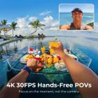 4K30FPS Mini Body Action Kamera, Tommelfinger Størrelse, Magnetisk Wearable, Clip-on, 33FT / 10M Vandtæt, 360min Udholdenhed, 64GB Indbygget Opbevaring, Hands-FreePOVs til Cykling, Vlogging, KentFaith
