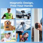 4K30FPS Mini Body Action Kamera, Tommelfinger Størrelse, Magnetisk Wearable, Clip-on, 33FT / 10M Vandtæt, 360min Udholdenhed, 64GB Indbygget Opbevaring, Hands-FreePOVs til Cykling, Vlogging, KentFaith
