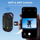 4K30FPS Mini Body Action Kamera, Tommelfinger Størrelse, Magnetisk Wearable, Clip-on, 33FT / 10M Vandtæt, 360min Udholdenhed, 64GB Indbygget Opbevaring, Hands-FreePOVs til Cykling, Vlogging, KentFaith
