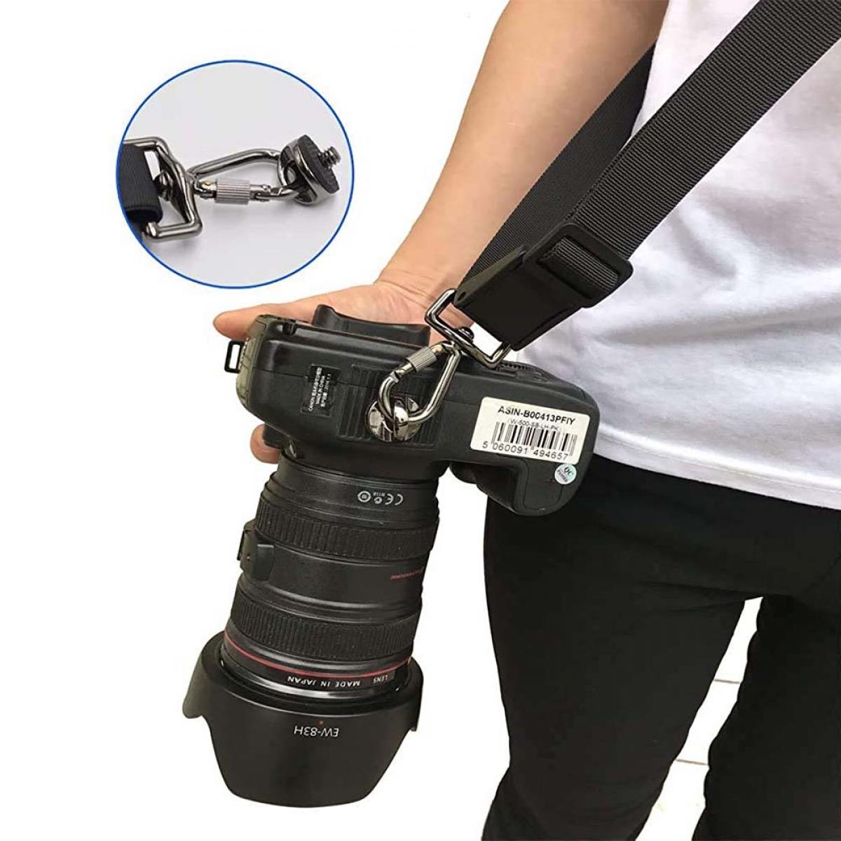Sugelary Kameragurt Schnellverschluss Neopren Schwarz Kamera Tragegurt Schultergurt Gurt für Canon Nikon Sony Fujifilm Olympus DSLR SLR F-2