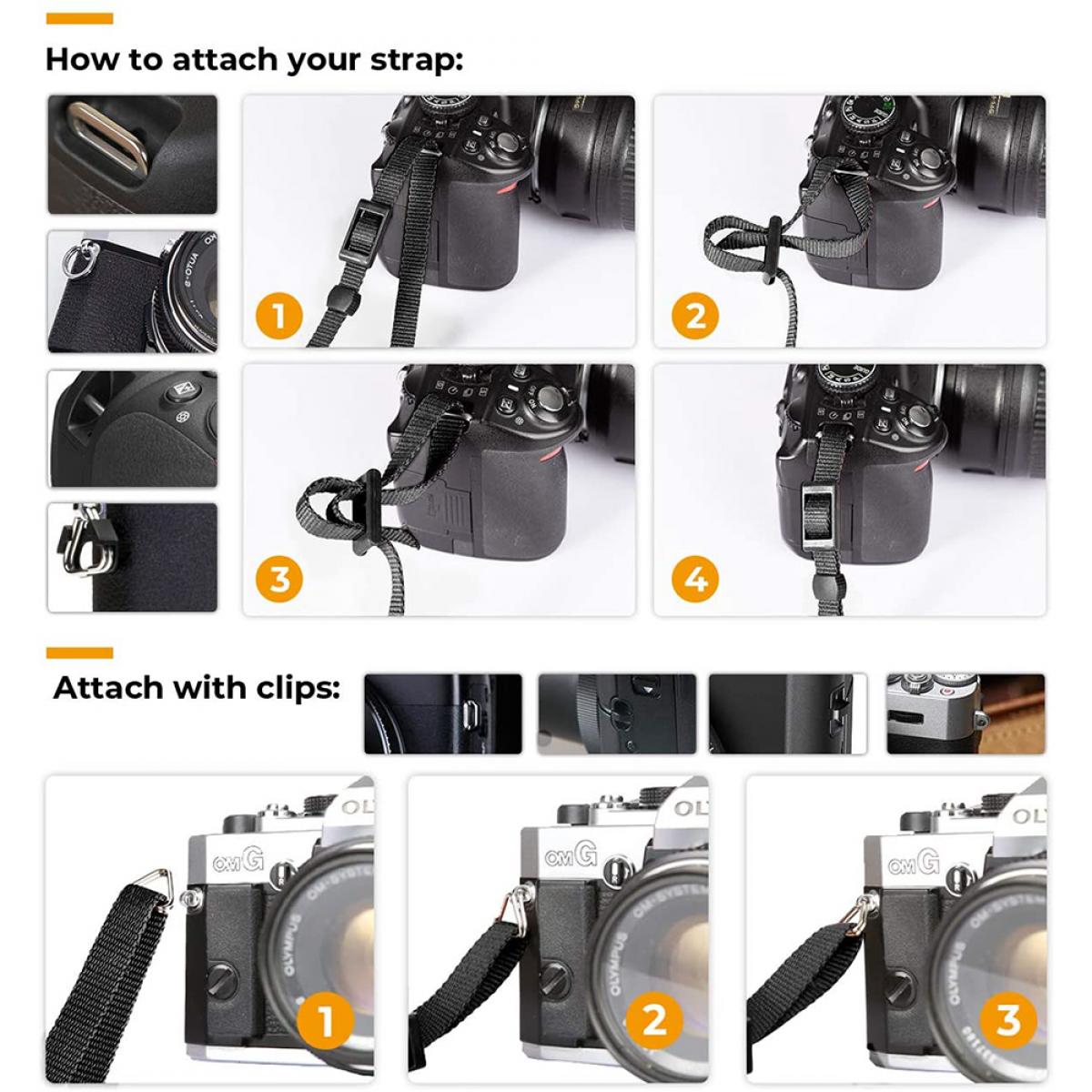 Double Strap Adjustable Digital Camera Double Shoulder Quick Release Camera  Strap Camcorder Straps - KENTFAITH