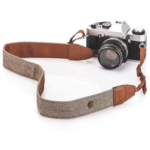 Retro Camera Shoulder Straps, Adjustable Neck Strap Suitable for All Slr Cameras (Nikon Canon Sony Pentax) Classic Brown Woven