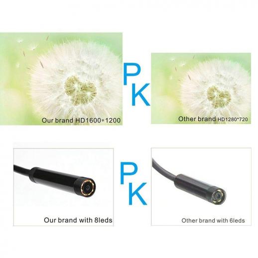 Camera For Computer7mm Hd Endoscope Camera With Led - Waterproof Usb  Inspection For Android & Pc
