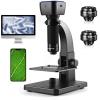 2000X Digital Microscope 500W Pixel Dual-Lens Microscope HD Visual WiFi Electronic Microscope with 11 LED Lights
