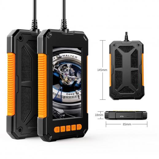 Anykit Borescope Inspection Camera With Light, 4.3" HD Screen, Waterproof Digital Snake Camera, Semi-Rigid Cable Bore Scope For Pipe, Engine, Inside