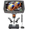 9" LCD Screen Digital Microscope, 1000X Magnification Coin Microscope with 12MP Camera for Adults, Work with Windows/Mac OS