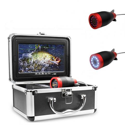 7 underwater fishing camera 1200TVL HD lens Fishing camera 15m cable 12 IR  lights for lake, boat, ice fishing Euro plug - KENTFAITH