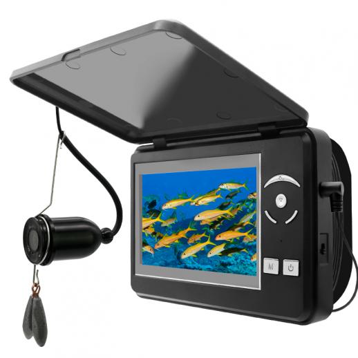 Underwater Fishing Camera, Portable Fish Viewer with 720P 4.3” Screen, 15M  Cable, 6 IR Lights, IP68 Lens EU Standard Power Cord