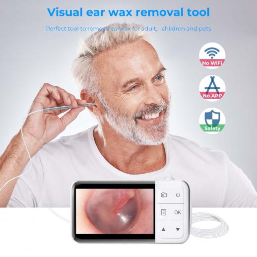 Ear Wax Removal kit, Ear Cleaner with Camera and Light,Earwax Remover Kit  with 1080P Wi-Fi 8 Pcs Waterproof wush Ear Cleaner kit with 6 LED Lights  for iOS Android Phones 