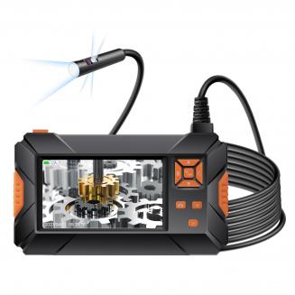 Industrial Endoscope Dual Lens Inspection Camera 1080P HD, 5.5mm with Metal  Cable and 4.3' IPS Hard Screen, 8 LED Lights Hydro Camera, 20M(65.6FT)