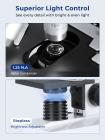 Compound Microscope with 40X-5000X Magnification, Digital Eyepiece, Dual Light Sources, 195 Achromatic Objectives, Mechanical Stage, for Students, Homeschool, Beginners, Labs, Kentfaith