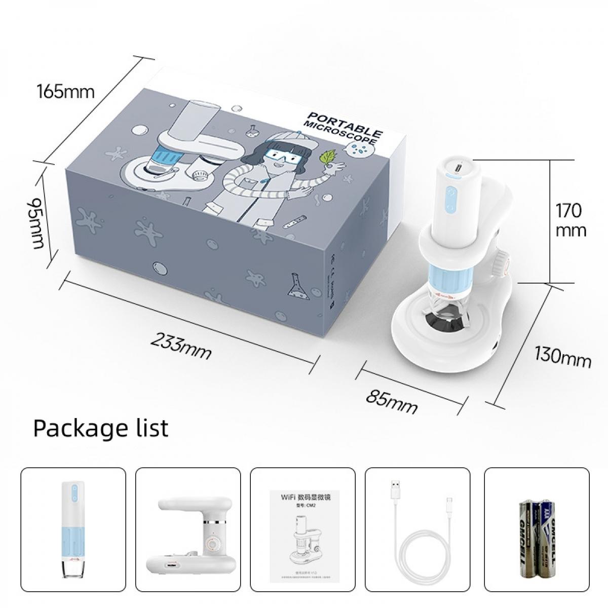 Portable WiFi high-definition electronic digital microscope, 50X-1000X ...