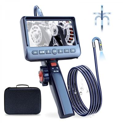 8.5mm Articulating Inspection Camera with 5'' Split Screen, Two-Way Snake Camera with Light for Automotive, Home, Mechanics - 2m Cable