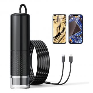 K&F Concept Dual-Lens Articulating Borescope,5'' Split Screen Endoscope  Camera with 0.33in/8.5mm Two- Way Articulated Snake Camera,Inspection  Camera