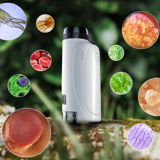 Explore the World Up Close with Mini Microscope for Kids - Portable,  Pocket-Sized & Powerful 60x-180x Magnification Plus Bonus Microscope  Slides!