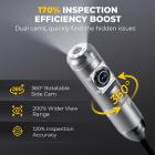 Plumbing Inspection Camera with 360° Rotating Side Camera 7" HD Screen 32ft
